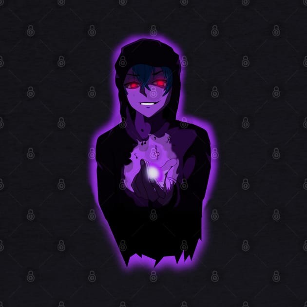 Anime character - Dark bad guy villain with evil anime smile by PhilipArnaudov